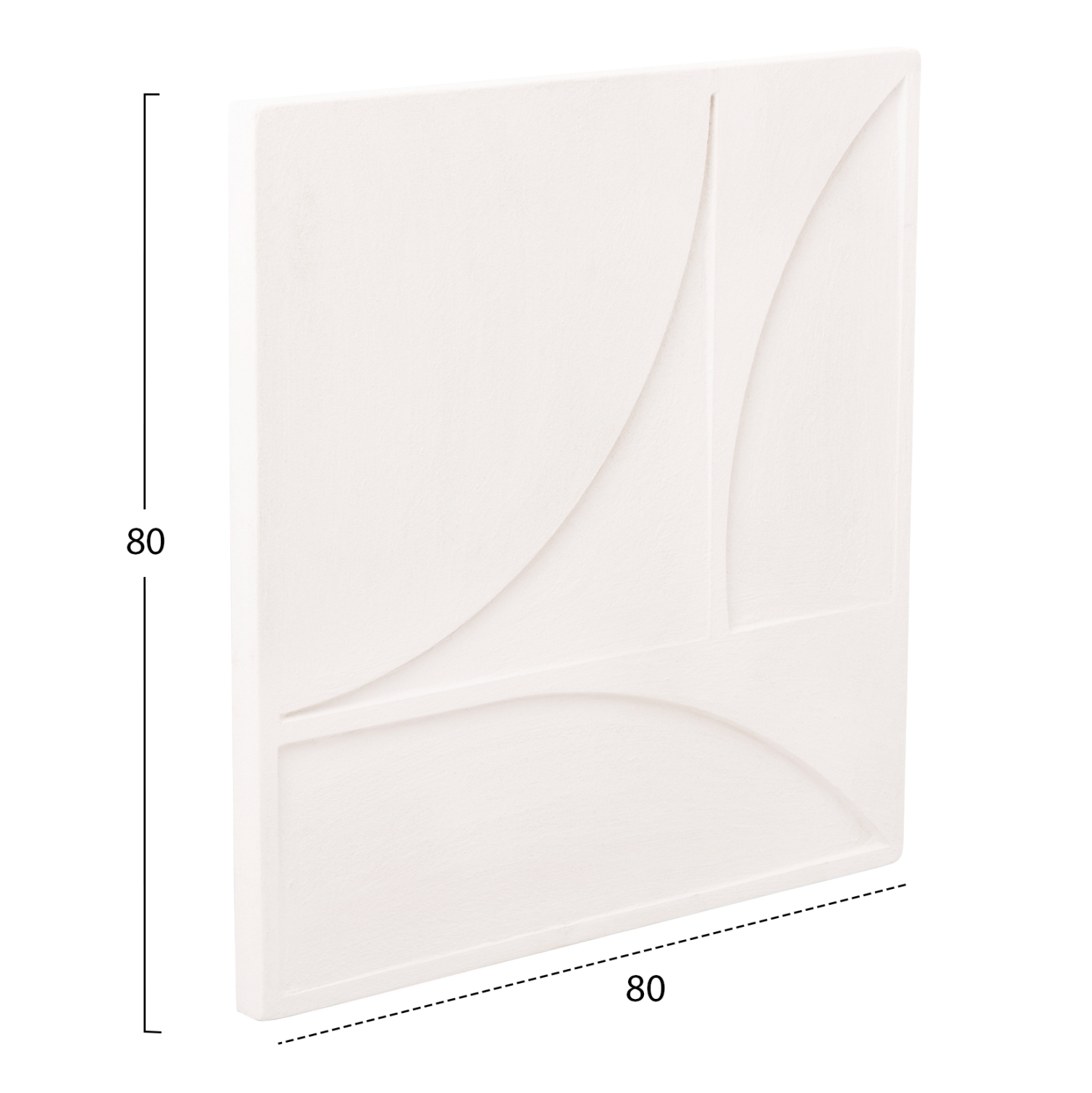 ΠΙΝΑΚΑΣ ΤΕΤΡΑΓΩΝΟΣ FB94508 MDF ΣΕ ΥΠΟΛΕΥΚΟ ΧΡΩΜΑ 80x4(πάχος)x80Υεκ. - Image 3