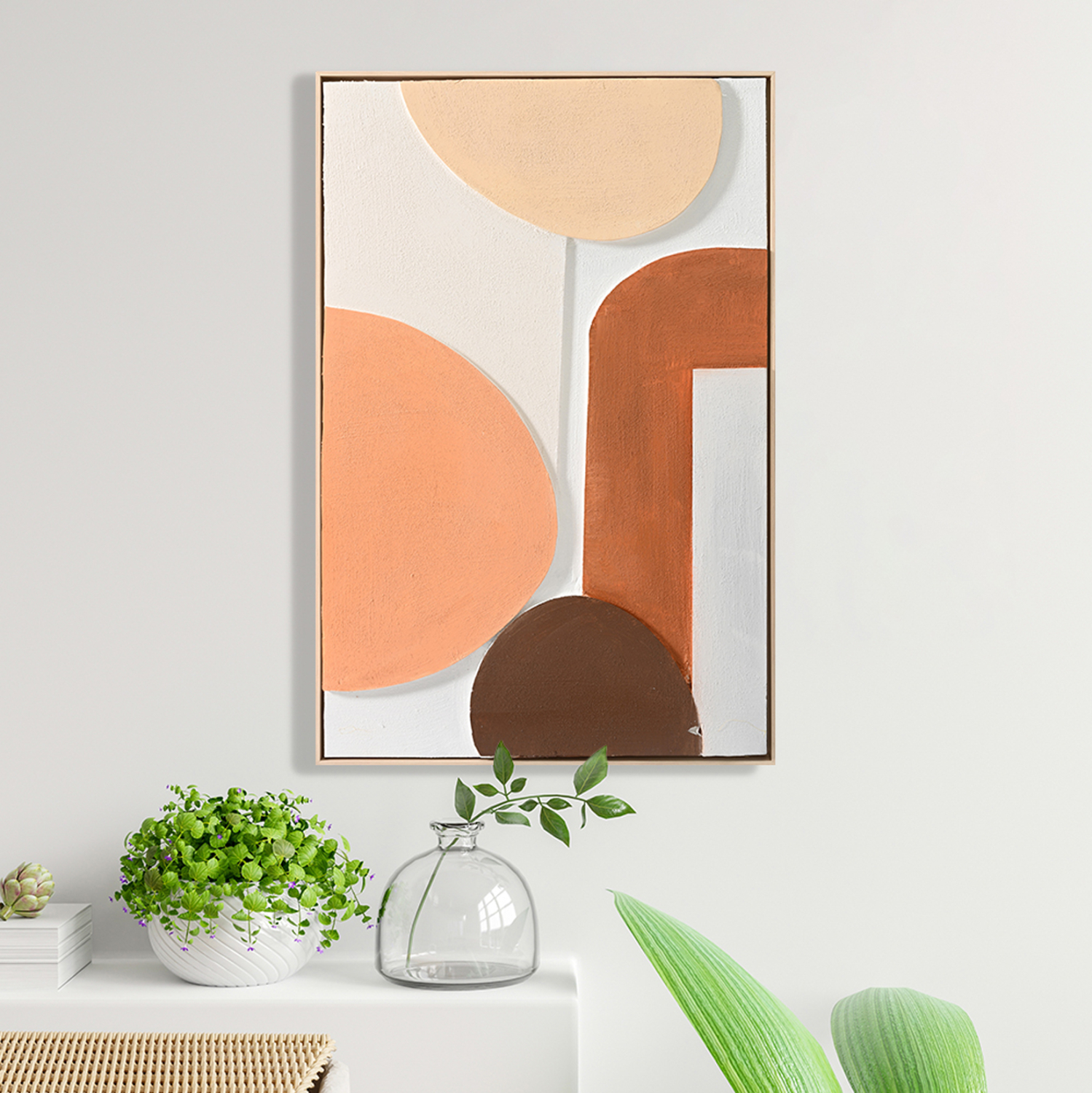 ΠΙΝΑΚΑΣ ΤΟΙΧΟΥ 3D FB94543.01 ΜΕ ΚΟΡΝΙΖΑ ΜΠΕΖ-ΧΕΙΡΟΠΟΙΗΤΑ ΣΧΕΔΙΑ 60x4,5Χ90Υεκ. - Image 3