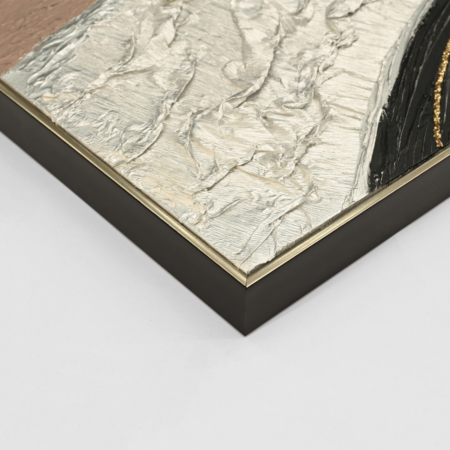 ΠΙΝΑΚΑΣ ΤΟΙΧΟΥ ABSTRACT FB94552.02 ΜΕ ΚΟΡΝΙΖΑ ΜΠΕΖ-ΚΑΜΒΑΣ-ΧΕΙΡΟΠΟΙΗΤΟΣ 152x4.5x52Υεκ. - Image 4