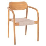 ΠΟΛΥΘΡΟΝΑ FB99636.07 ΞΥΛΟ TEAK ΦΥΣΙΚΟ & ΜΠΕΖ ΣΧΟΙΝΙ 55x54x80Yεκ.