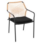 ΠΟΛΥΘΡΟΝΑ ΑΛΟΥΜΙΝΙΟΥ FB95865.11 ΣΚΟΥΡΟΣ ΓΚΡΙ ΣΚΕΛΕΤΟΣ ΜΕ WICKER ΜΠΕΖ & ΜΑΥΡΟ ΜΑΞΙΛΑΡΙ