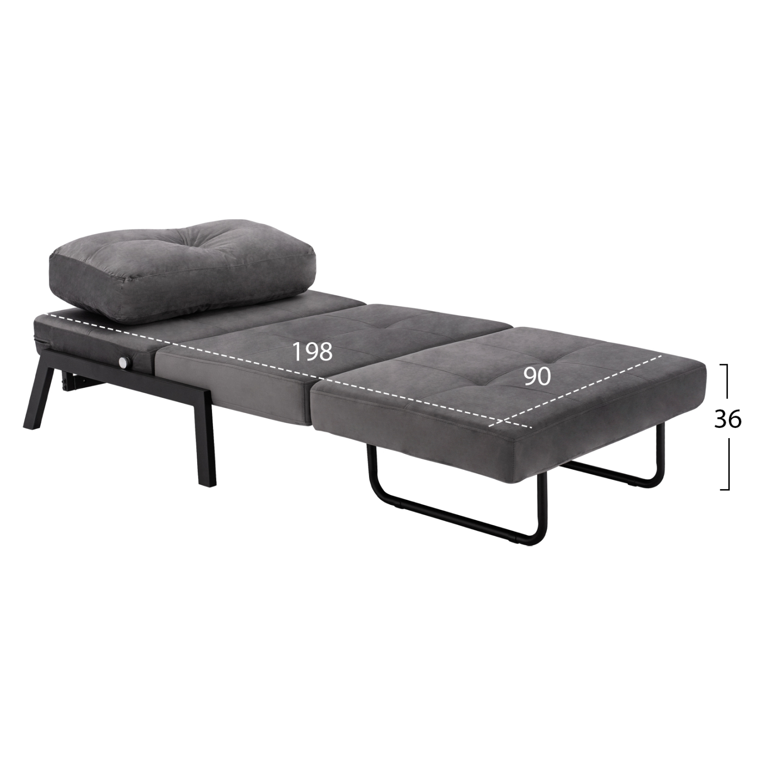 ΠΟΛΥΘΡΟΝΑ ΚΡΕΒΑΤΙ ΑΠΟ ΒΕΛΟΥΔΟ ΓΚΡΙ FB93078.11 95x92x66Υ εκ. - Image 3