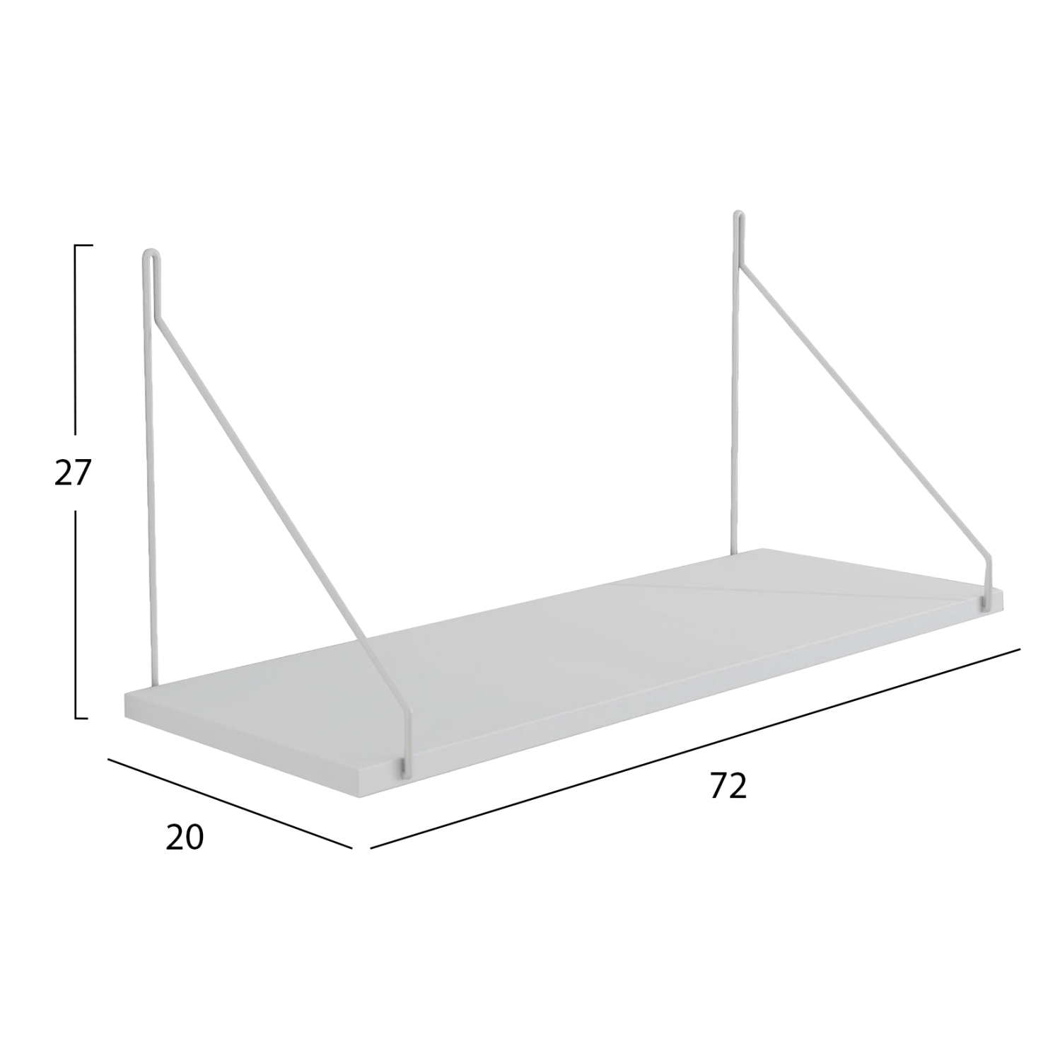 ΡΑΦΙ ΤΟΙΧΟΥ ΜΕΛΑΜΙΝΗΣ FB99183.15 ΛΕΥΚΟ 72x20x27Y εκ. - Image 2