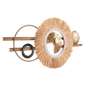 ΡΟΛΟΙ ΤΟΙΧΟΥ FB94200 ΜΕΤΑΛΛΟ & ΙΝΕΣ RAFFIA ΣΕ ΓΗΙΝΑ ΧΡΩΜΑΤΑ 100x49Υεκ.