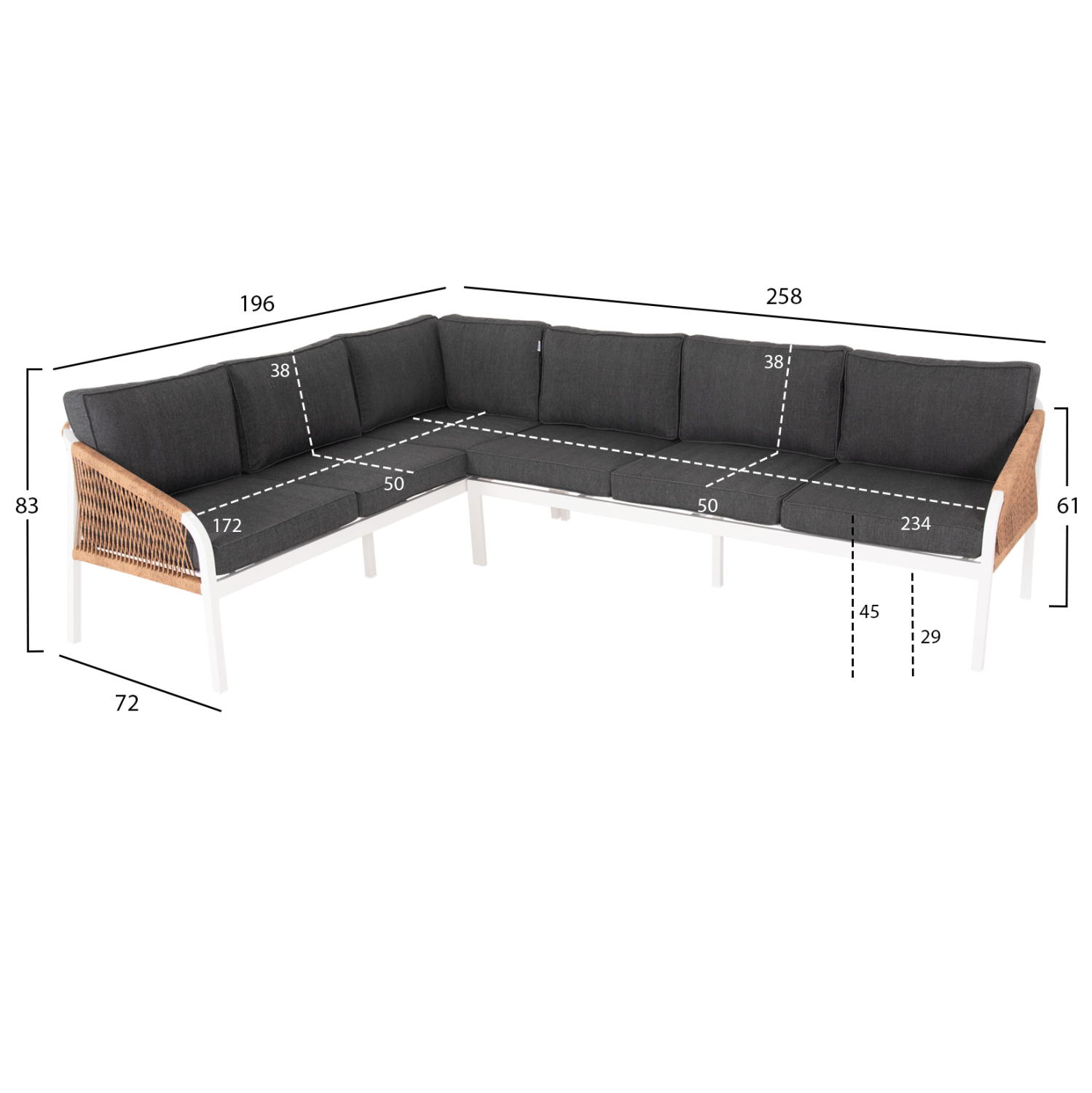 ΣΑΛΟΝΙ ΓΩΝΙΑ ΕΞ.ΧΩΡΟY FB96140.01 ΑΛΟΥΜΙΝΙΟ ΛΕΥΚΟ-ΜΑΞΙΛΑΡΙΑ ΑΝΘΡΑΚΙ-ΣΥΝΘ.ΣΧΟΙΝΙ - Image 2