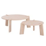 ΣΕΤ 2ΤΜΧ ΤΡΑΠΕΖΙΑ ΣΑΛΟΝΙΟΥ FB99943.01 MDF ΜΕ ΜΕΛΑΜΙΝΗ-ΦΥΣΙΚΟ 66x66εκ + 87x87εκ