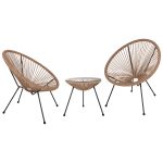 ΣΕΤ ΕΞΩΤΕΡΙΚΟΥ ΧΩΡΟΥ 3ΤΜΧ FB921100 TWISTED WICKER-ΜΕΤΑΛΛΟ