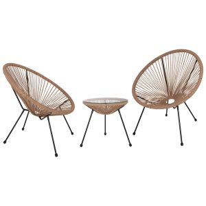 ΣΕΤ ΕΞΩΤΕΡΙΚΟΥ ΧΩΡΟΥ 3ΤΜΧ FB921100 TWISTED WICKER-ΜΕΤΑΛΛΟ