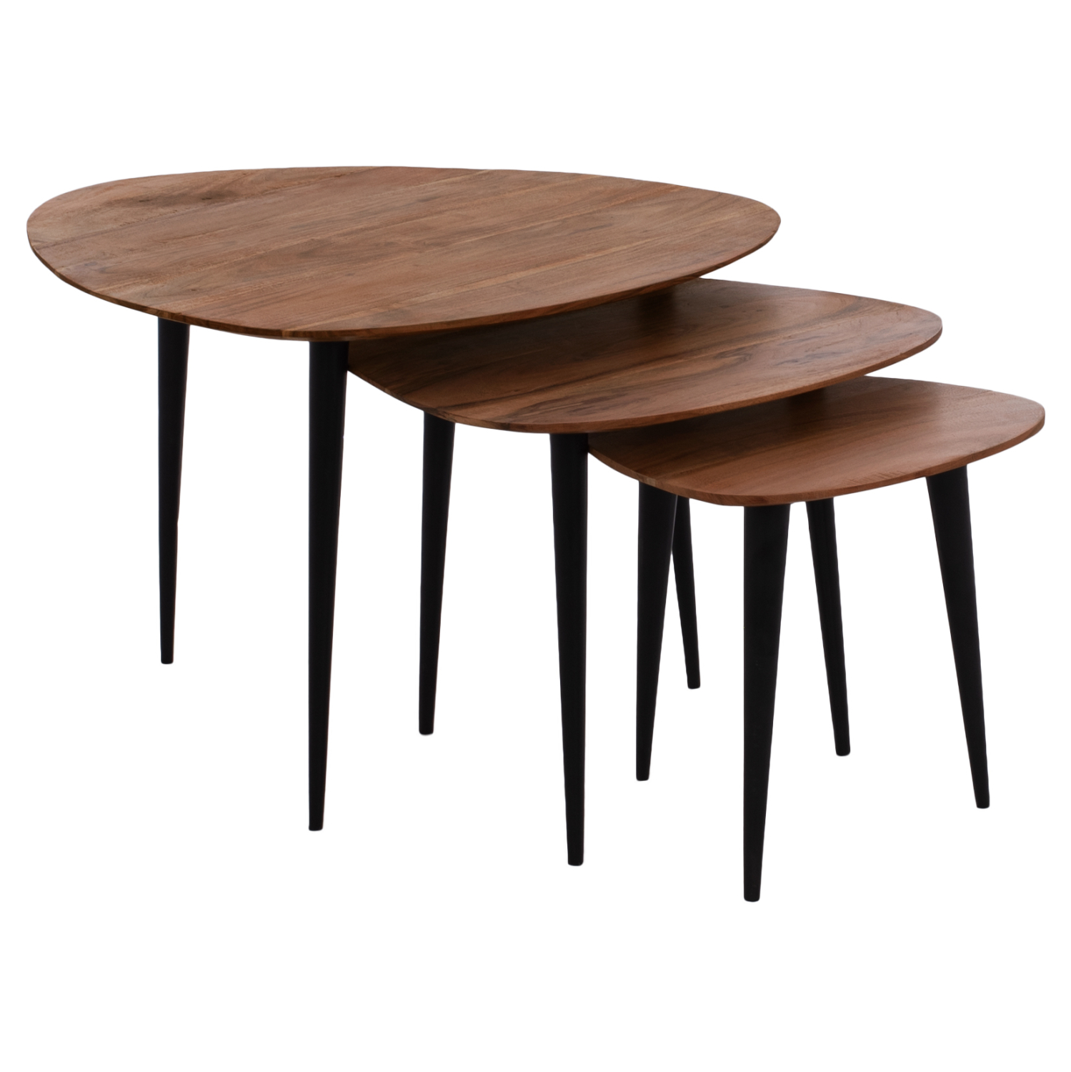 ΣΕΤ ΖΙΓΚΟΝ FB99256 ΑΠΟ ΜΑΣΙΦ ΞΥΛΟ ΑΚΑΚΙΑΣ ΜΕ ΜΑΥΡΑ ΠΟΔΙΑ 69,5x67x46Υ εκ. - Image 3