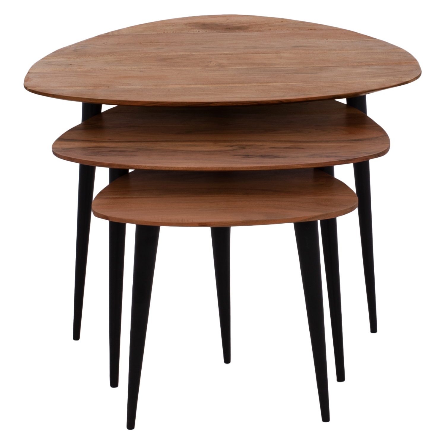 ΣΕΤ ΖΙΓΚΟΝ FB99256 ΑΠΟ ΜΑΣΙΦ ΞΥΛΟ ΑΚΑΚΙΑΣ ΜΕ ΜΑΥΡΑ ΠΟΔΙΑ 69,5x67x46Υ εκ. - Image 4