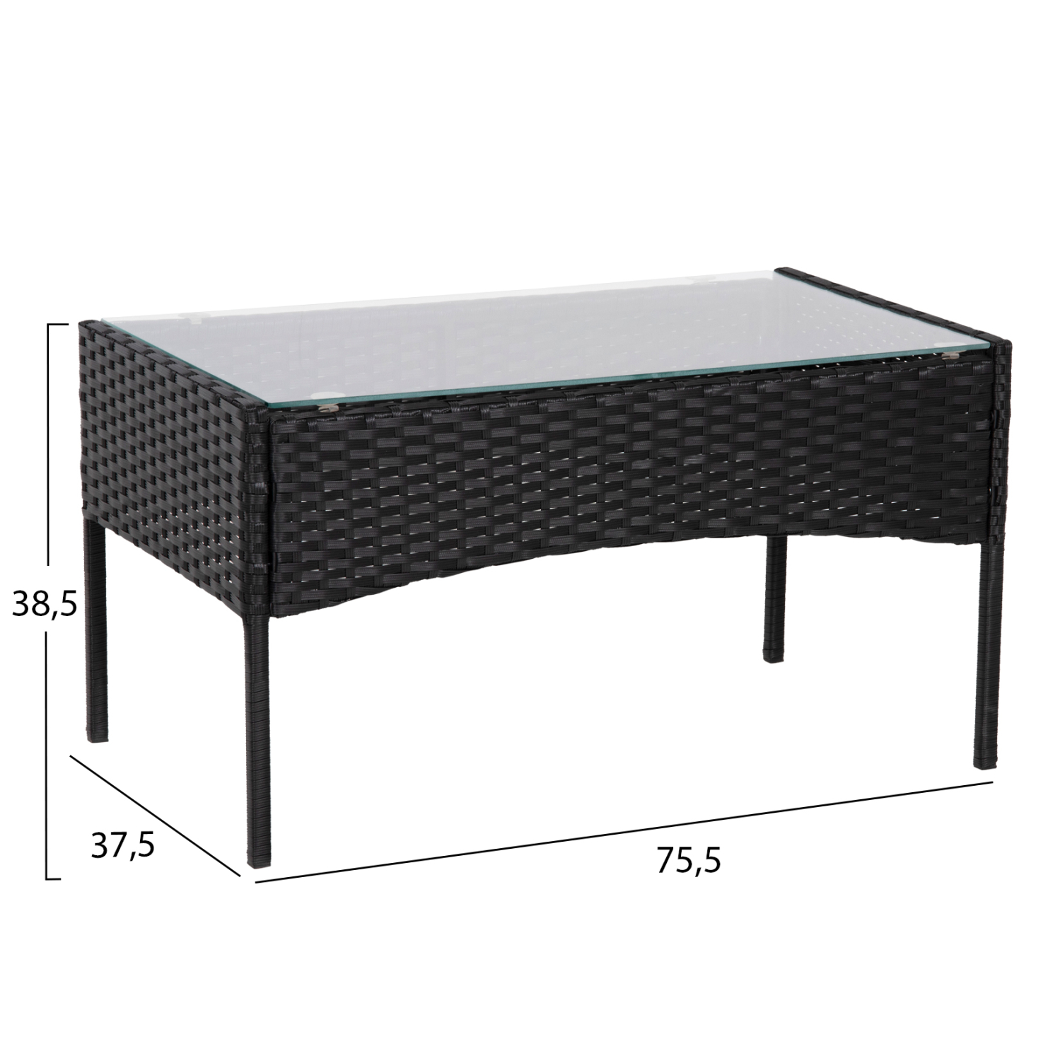 ΣΕΤ ΣΑΛΟΝΙ 4ΤΜΧ FB96089.01 ΣΥΝΘ.RATTAN ΜΑΥΡΟ-ΚΑΠΟΥΤΣΙΝΟ ΜΑΞΙΛΑΡΙΑ - Image 4