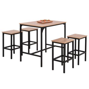 ΣΕΤ ΤΡΑΠΕΖΑΡΙΑ ΜΠΑΡ 5ΤΜΧ FB99882.01 ΜΑΥΡΟ ΜΕΤΑΛΛΟ-ΜΕΛΑΜΙΝΗ ΣΕ SONAMA