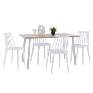 ΣΕΤ ΤΡΑΠΕΖΑΡΙΑΣ 5ΤΜΧ FB910634 MDF TOP ΣΕ SONAMA--ΛΕΥΚΕΣ ΚΑΡΕΚΛΕΣ