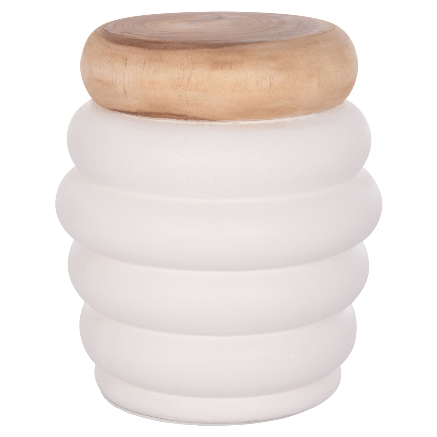 ΣΚΑΜΠΟ FB918172.02 FIBER CEMENT ΛΕΥΚΟ- ΞΥΛΟ TEAK TOP Φ45x46Υεκ.