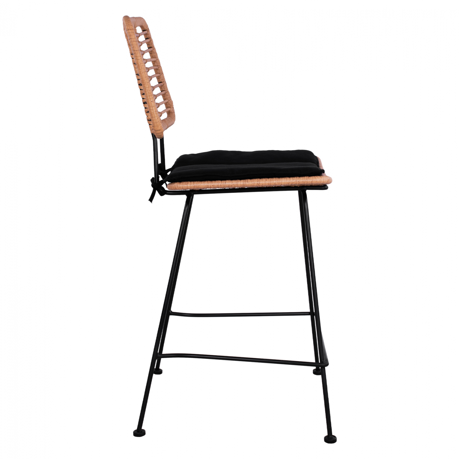 ΣΚΑΜΠΟ ΜΕΣΑΙΟΥ ΥΨΟΥΣ FB95644 ΜΕΤΑΛΛΙΚΟ ΜΕ WICKER ΣΕ ΜΠΕΖ ΑΠΟΧΡΩΣΗ 55x56x107 εκ. - Image 4