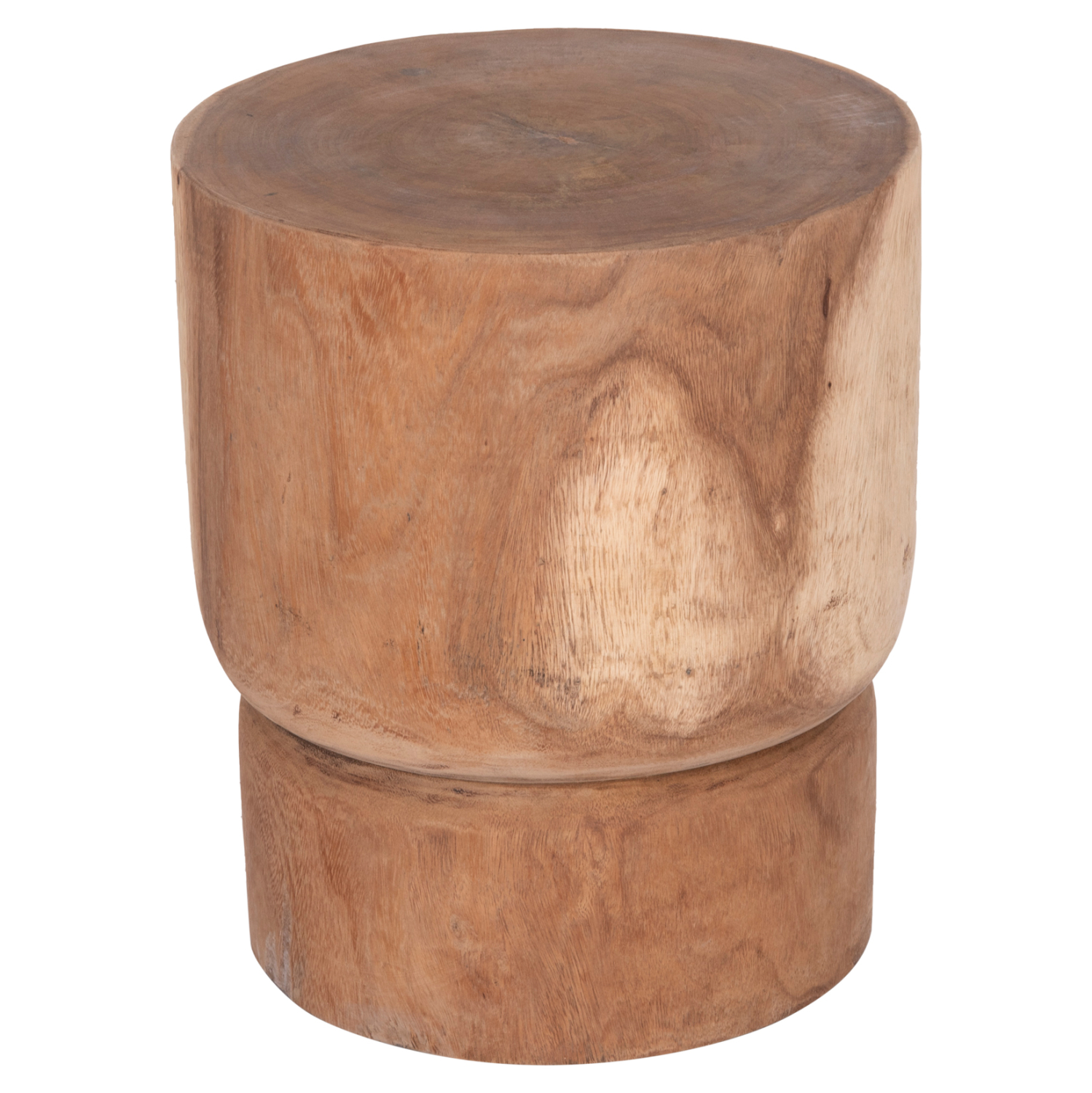 ΣΚΑΜΠΟ-ΤΡΑΠΕΖΑΚΙ ΚΥΛΙΝΔΡΙΚΟ FB99909 ΜΑΣΙΦ ΞΥΛΟ SUAR ΦΥΣΙΚΟ Φ40x46Υεκ. - Image 4