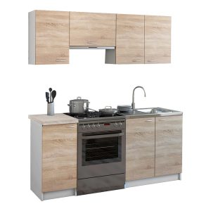 ΣΥΝΘΕΣΗ ΚΟΥΖΙΝΑΣ ΜΕΛΑΜΙΝΗ SONAMA-ΛΕΥΚΟ FB92441 180x29