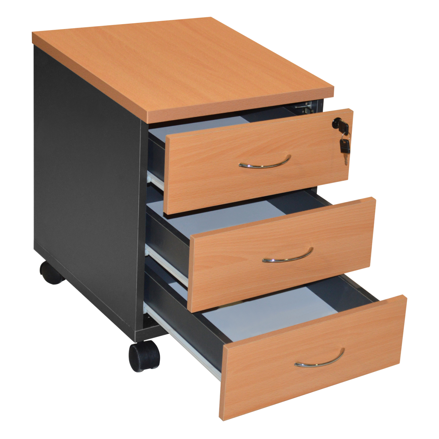 ΣΥΡΤΑΡΙΕΡΑ ΓΡΑΦΕΙΟΥ ΕΠΑΓΓΕΛΜΑΤΙΚΗ FB92011.01 ΟΞΙΑ ΜΕ 3 ΣΥΡΤΑΡΙΑ 38X48X53εκ - Image 2