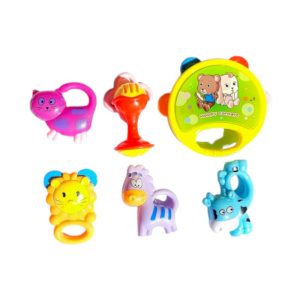 Σετ βρεφικές κουδουνίστρες & μασητικά - 2844 - 7pcs - 917402