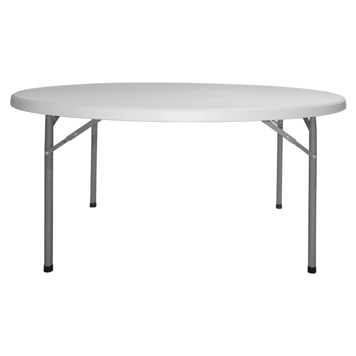 ΤΡΑΠΕΖΙ CATERING ΣΥΝΕΔΡΙΟΥ ΣΤΡΟΓΓΥΛΟ FB95062 Φ122Χ74εκ ΠΤΥΣΣΟΜΕΝΟ - Image 2