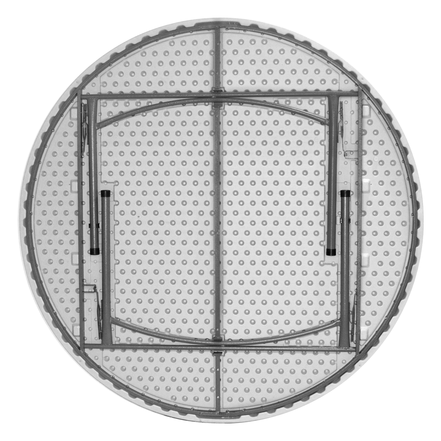 ΤΡΑΠΕΖΙ CATERING ΣΥΝΕΔΡΙΟΥ ΣΤΡΟΓΓΥΛΟ FB95062 Φ122Χ74εκ ΠΤΥΣΣΟΜΕΝΟ - Image 3