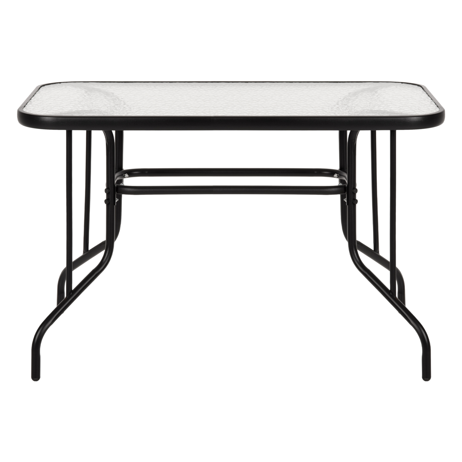 ΤΡΑΠΕΖΙ FB95020.03 ΜΕΤΑΛΛΙΚΟ ΜΑΥΡΟ ΜΕ ΓΥΑΛΙΝΗ ΕΠΙΦΑΝΕΙΑ 110Χ60Χ71Υεκ. - Image 3