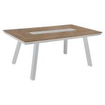 ΤΡΑΠΕΖΙ ΑΛΟΥΜΙΝΙΟΥ ΜΕ POLYWOOD 200X100 ΛΕΥΚΟ FB95131.11