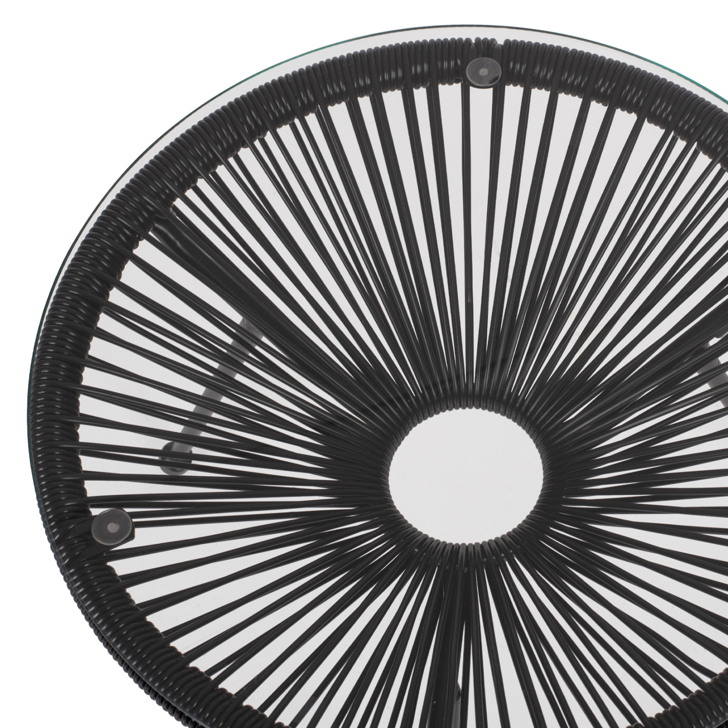 ΤΡΑΠΕΖΙ ΒΟΗΘΗΤΙΚΟ ΕΠΑΓΓΕΛΜ. ΜΕΤΑΛΛΟ ΜΑΥΡΟ RATTAN ΜΑΥΡΟ FB95874.01 Φ47x45Yεκ. - Image 4