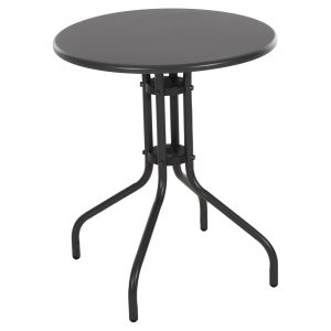 ΤΡΑΠΕΖΙ ΕΞ.ΧΩΡΟΥ ΣΤΡΟΓΓΥΛΟ FB95973.01 ΜΕΤΑΛΛΙΚΟ ΓΚΡΙ Φ60x70Υεκ.