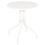 ΤΡΑΠΕΖΙ ΕΞ.ΧΩΡΟΥ ΣΤΡΟΓΓΥΛΟ FB95973.02 ΜΕΤΑΛΛΙΚΟ ΛΕΥΚΟ Φ60x70Υεκ.