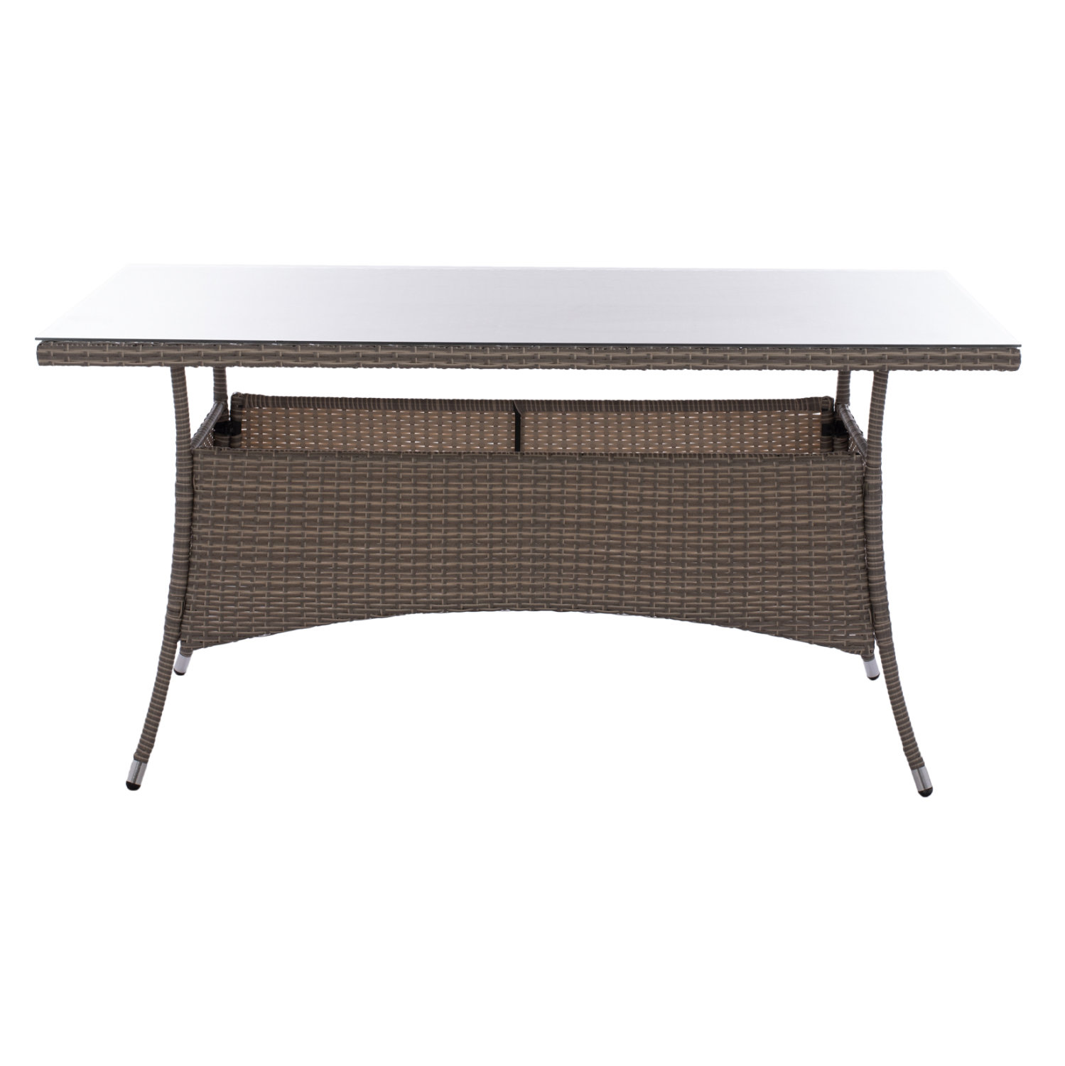 ΤΡΑΠΕΖΙ ΜΕΤΑΛΛΙΚΟ RATTAN ΓΚΡΙ FB95507.01 150x90x75Υ εκ. - Image 3