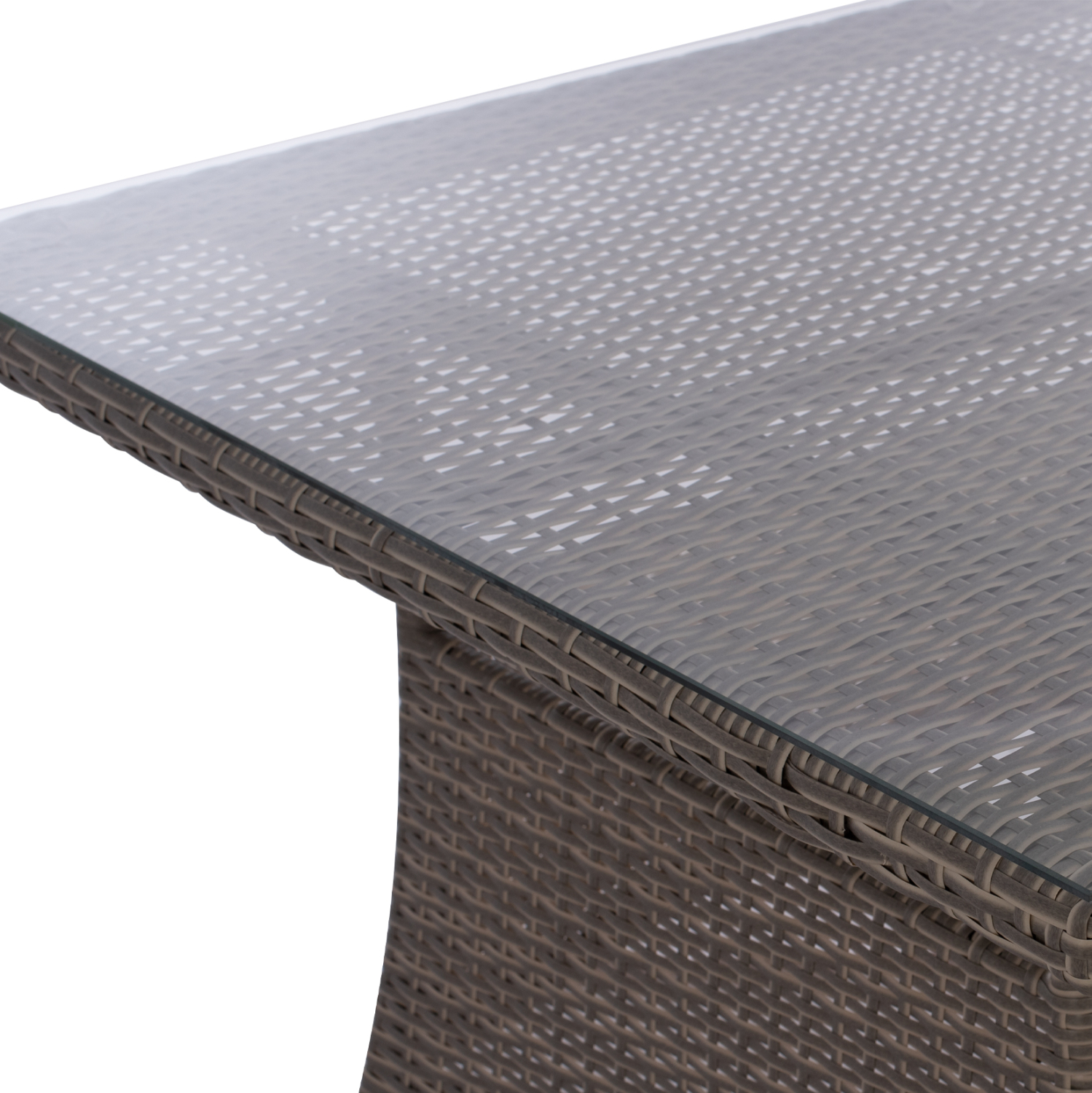 ΤΡΑΠΕΖΙ ΜΕΤΑΛΛΙΚΟ RATTAN ΓΚΡΙ FB95507.01 150x90x75Υ εκ. - Image 4