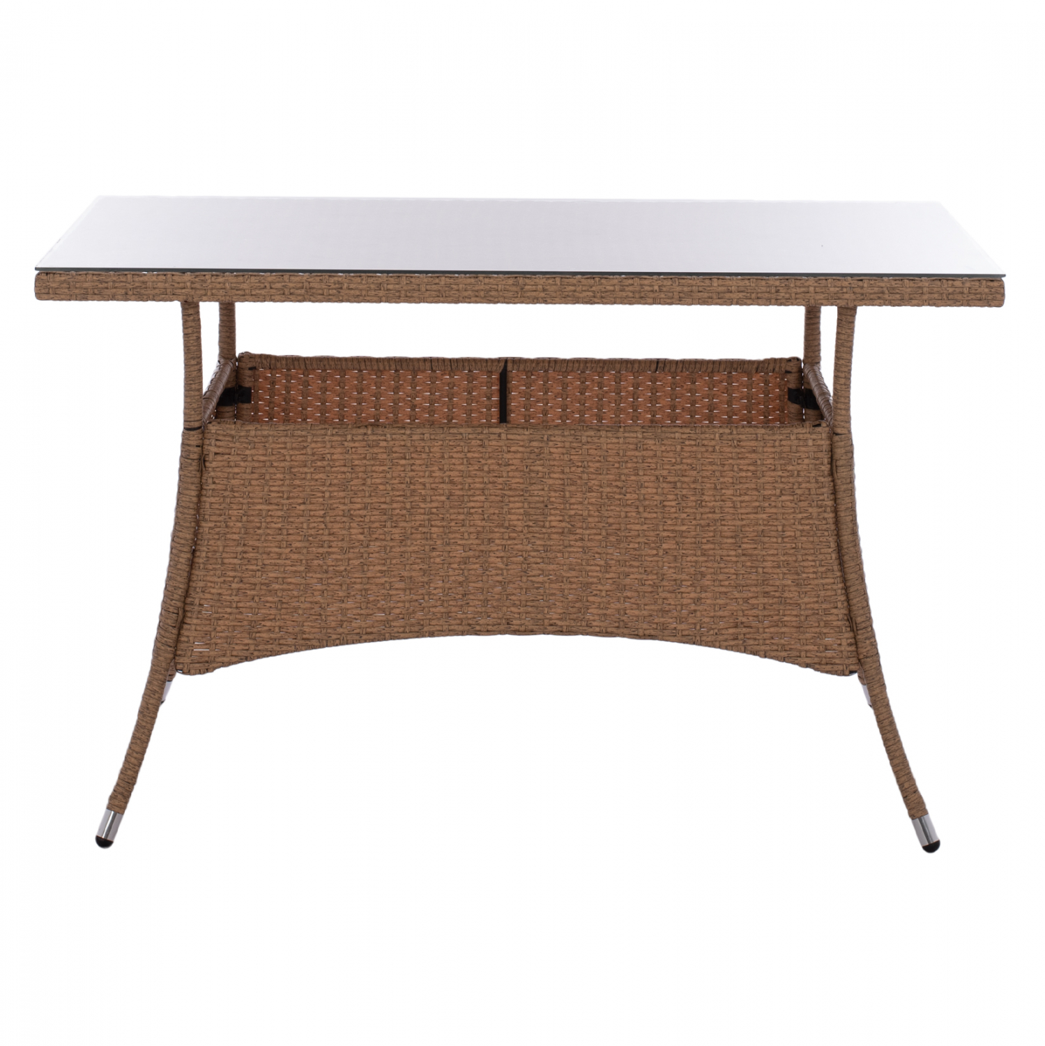 ΤΡΑΠΕΖΙ ΜΕΤΑΛΛΙΚΟ RATTAN ΜΠΕΖ ΚΑΦΕ FB95141.32 120x70x75Υ εκ. - Image 3