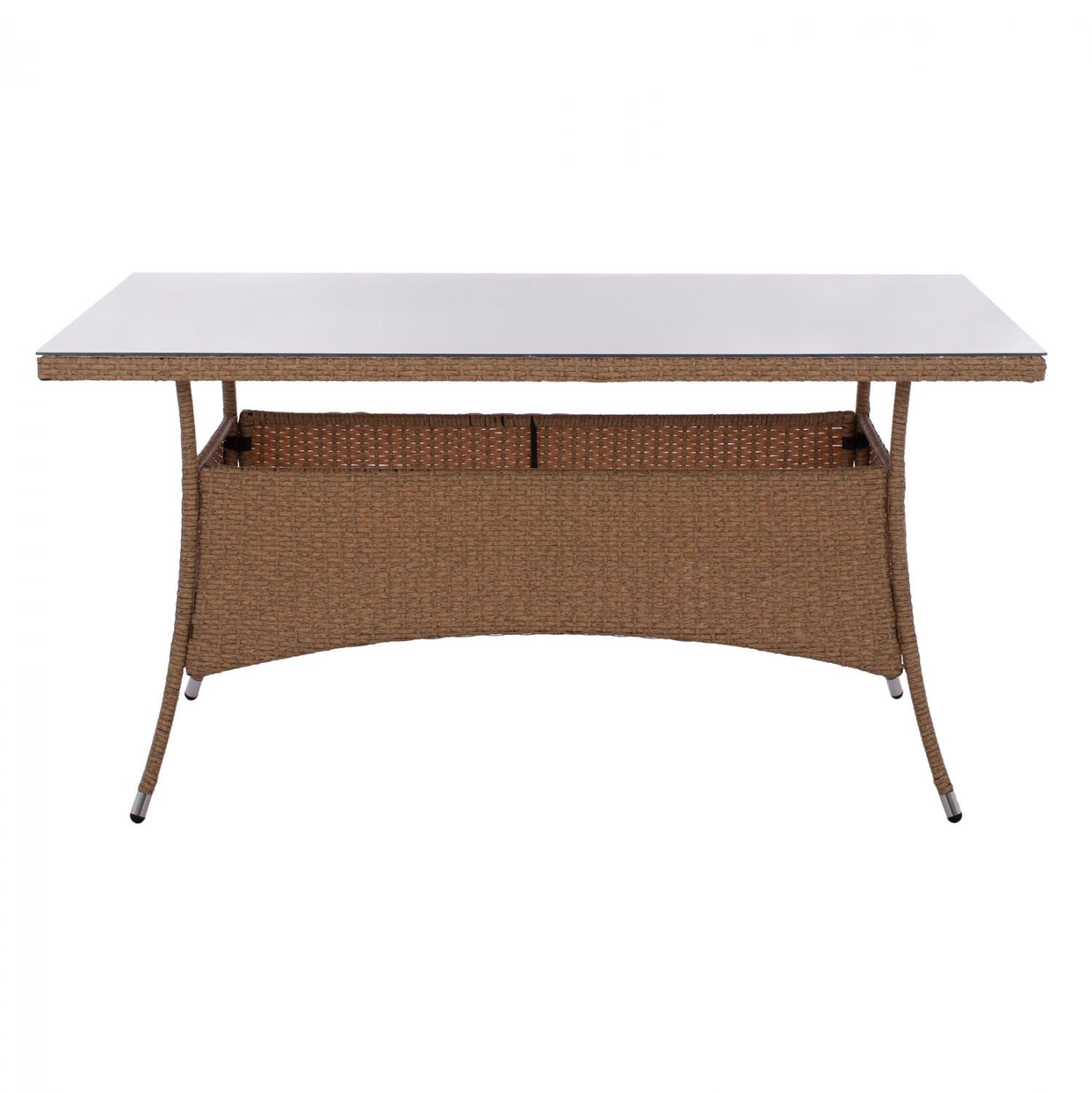 ΤΡΑΠΕΖΙ ΜΕΤΑΛΛΙΚΟ RATTAN ΜΠΕΖ ΚΑΦΕ FB95507.02 150x90x75 εκ. - Image 3