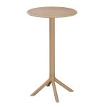 ΤΡΑΠΕΖΙ ΜΠΑΡ ΣΤΡΟΓΓΥΛΟ FB96126.14 ΠΟΛΥΠΡΟΠΥΛΕΝΙΟ ΚΑΠΟΥΤΣΙΝΟ Φ61x107Υεκ.