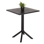 ΤΡΑΠΕΖΙ ΠΟΛΥΠΡΟΠΥΛΕΝΙΟΥ ΤΕΤΡΑΓΩΝO FB96125.12 ΜΑΥΡΟ 60