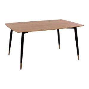 ΤΡΑΠΕΖΙ ΡΟΥΣΤΙΚ ΜΕ ΦΥΣΙΚΗ ΕΠΙΦΑΝΕΙΑ ΜΕ ΜΕΤΑΛΙΚΑ ΠΟΔΙΑ ΜΑΥΡΟ ΜΑΤ FB98554.01 160x90x74Υ εκ.