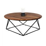 ΤΡΑΠΕΖΙ ΣΑΛΟΝΙΟΥ FB98201.11 ΑΠΟ ΜΑΣΙΦ ΞΥΛΟ ΑΚΑΚΙΑΣ Φ90X36