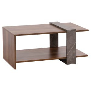 ΤΡΑΠΕΖΙ ΣΑΛΟΝΙΟΥ FB98950.13 ΜΕΛΑΜΙΝΗ ΣΕ ΦΥΣΙΚΟ-ΓΚΡΙ ΠΕΤΡΑ 80Χ50Χ35Υ εκ.