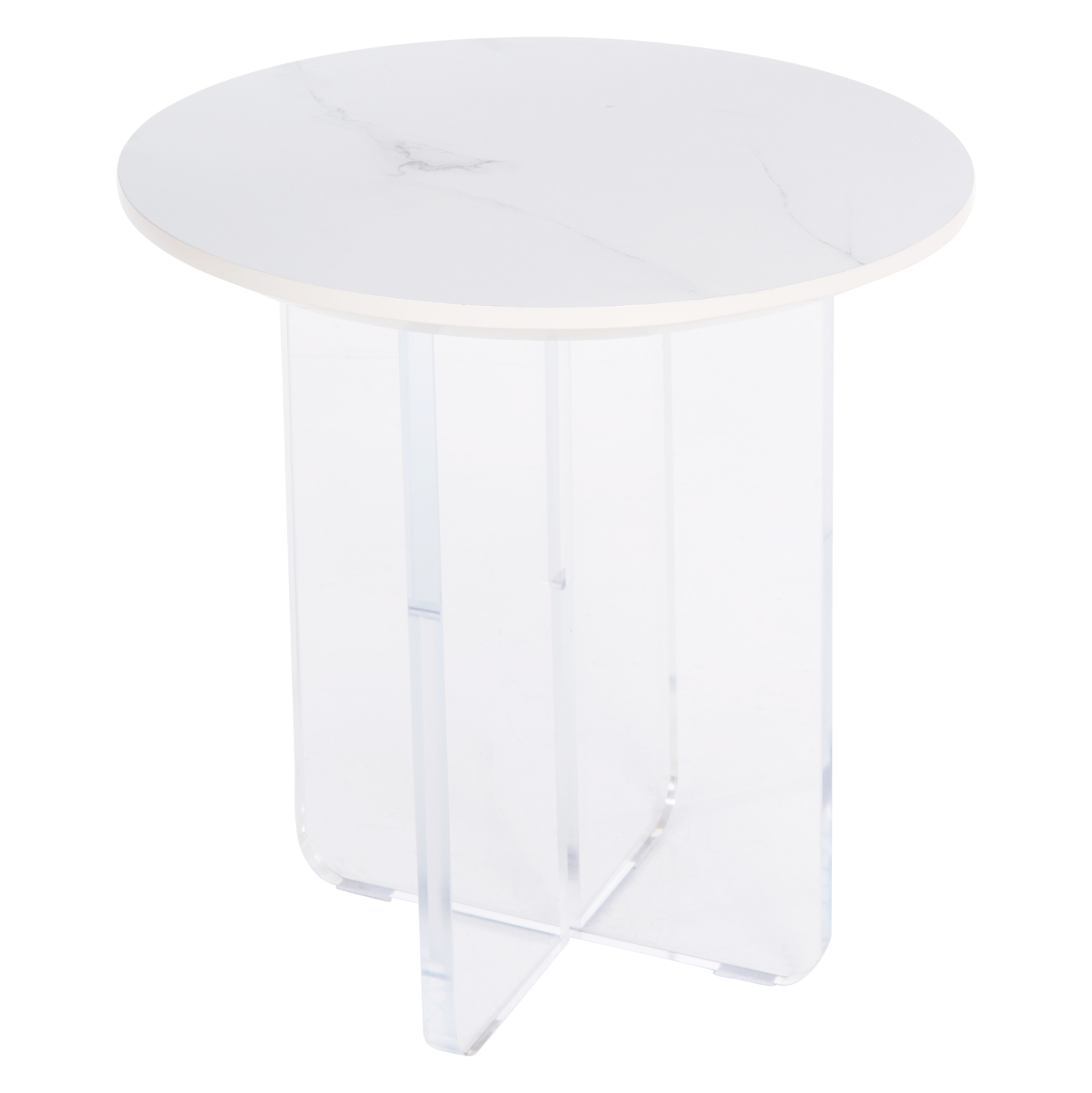 ΤΡΑΠΕΖΙ ΣΑΛΟΝΙΟΥ FB99779.01 HPL ΛΕΥΚΟ ΜΑΡΜΑΡΟ-ΑΚΡΥΛΙΚΟ ΠΟΔΙ Φ40x41Υεκ. - Image 3
