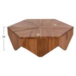 ΤΡΑΠΕΖΙ ΣΑΛΟΝΙΟΥ HEXAGON FB99790 ΞΥΛΟ ΤΕΑΚ ΣΕ ΦΥΣΙΚΟ 114x99x34Yεκ.