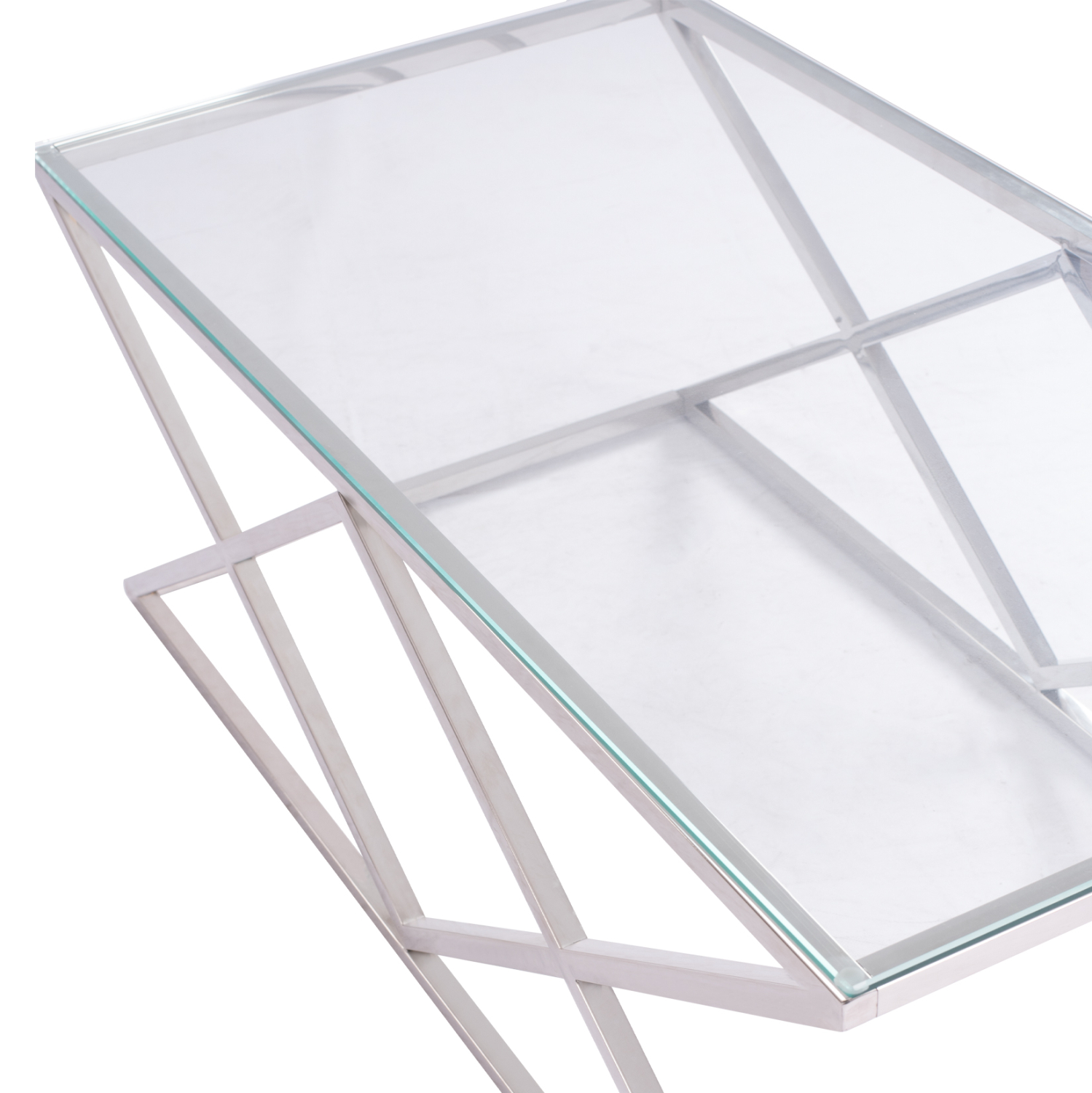 ΤΡΑΠΕΖΙ ΣΑΛΟΝΙΟΥ HOLLAND FB98624.01 ΜΕ ΓΥΑΛΙ ΚΑΙ ΒΑΣΗ ΧΡΩΜΙΟΥ 120X60Χ45 EK. - Image 4