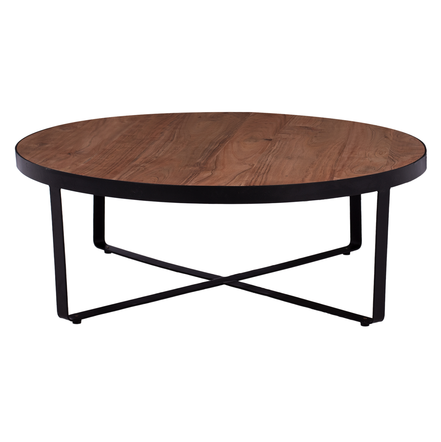 ΤΡΑΠΕΖΙ ΣΑΛΟΝΙΟΥ ΑΠΟ ΜΑΣΙΦ ΞΥΛΟ ΑΚΑΚΙΑΣ FB98461.11 Φ100x36Υ εκ.