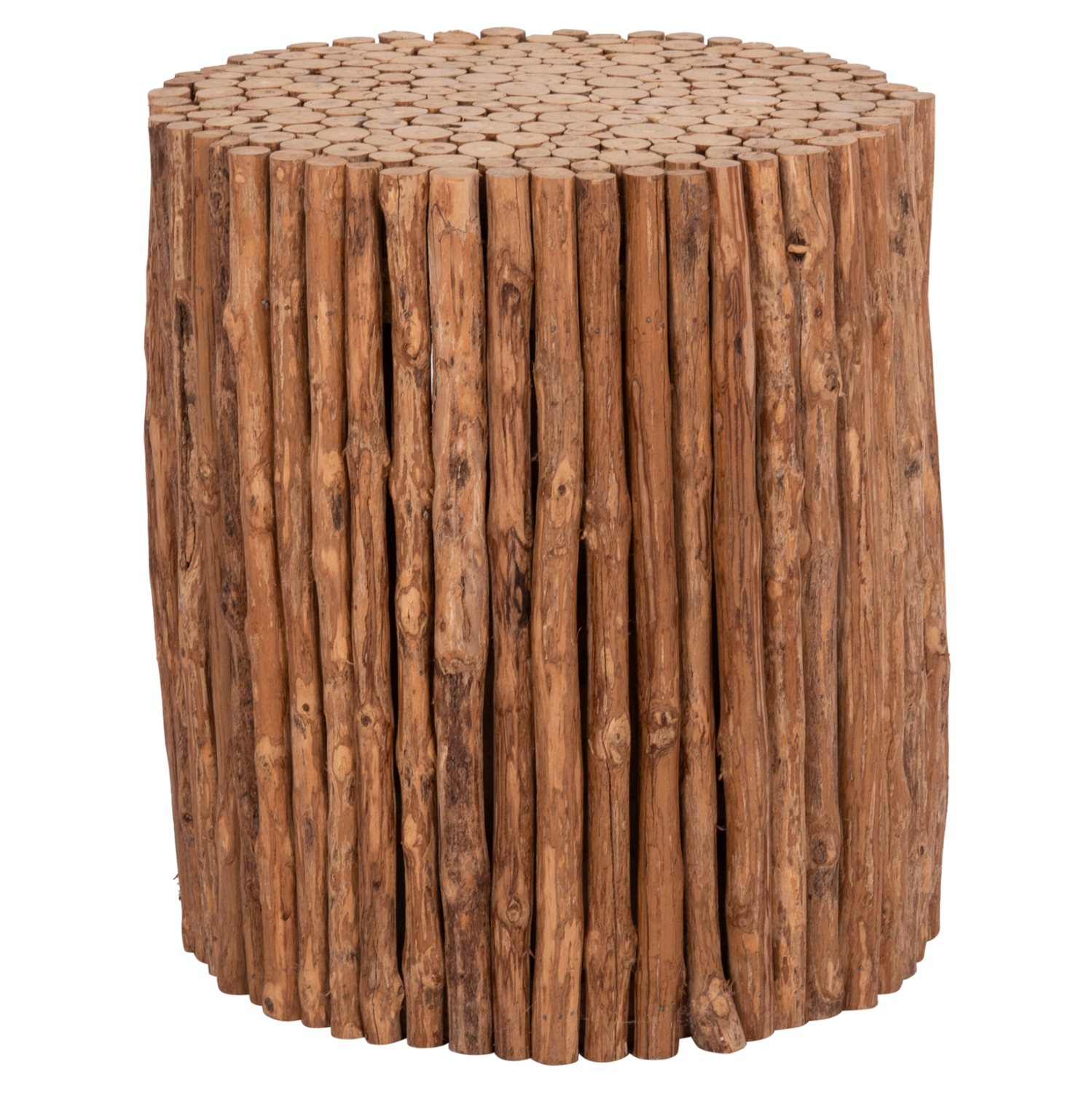 ΤΡΑΠΕΖΙ ΣΑΛΟΝΙΟΥ ΣΤΡΟΓΓΥΛΟ FB94443 DRIFTWOOD ΣΕ ΦΥΣΙΚΟ ΧΡΩΜΑ Φ36x40Υεκ