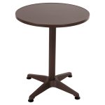 ΤΡΑΠΕΖΙ ΣΤΡΟΓΓΥΛΟ FB95974.02 ΑΛΟΥΜΙΝΙΟ ΚΑΦΕ Φ60x70Υεκ.