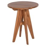 ΤΡΑΠΕΖΙ ΣΤΡΟΓΓΥΛΟ FB99859.11 ΜΑΣΙΦ ΞΥΛΟ ΤΕΑΚ ΣΕ ΦΥΣΙΚΟ Φ60x75Υεκ.