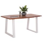 ΤΡΑΠΕΖΙ ΤΡΑΠΕΖΑΡΙΑΣ FB98336.12 ΞΥΛΟ ΑΚΑΚΙΑΣ 4εκ.ΠΑΧΟΣ-ΛΕΥΚΑ ΠΟΔΙΑ 160X90X77Υεκ.