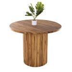 ΤΡΑΠΕΖΙ ΤΡΑΠΕΖΑΡΙΑΣ FB99895 ΜΑΣΙΦ ΞΥΛΟ ΤΕΑΚ Φ100X80Yεκ-3εκ.ΕΠΙΦΑΝΕΙΑ