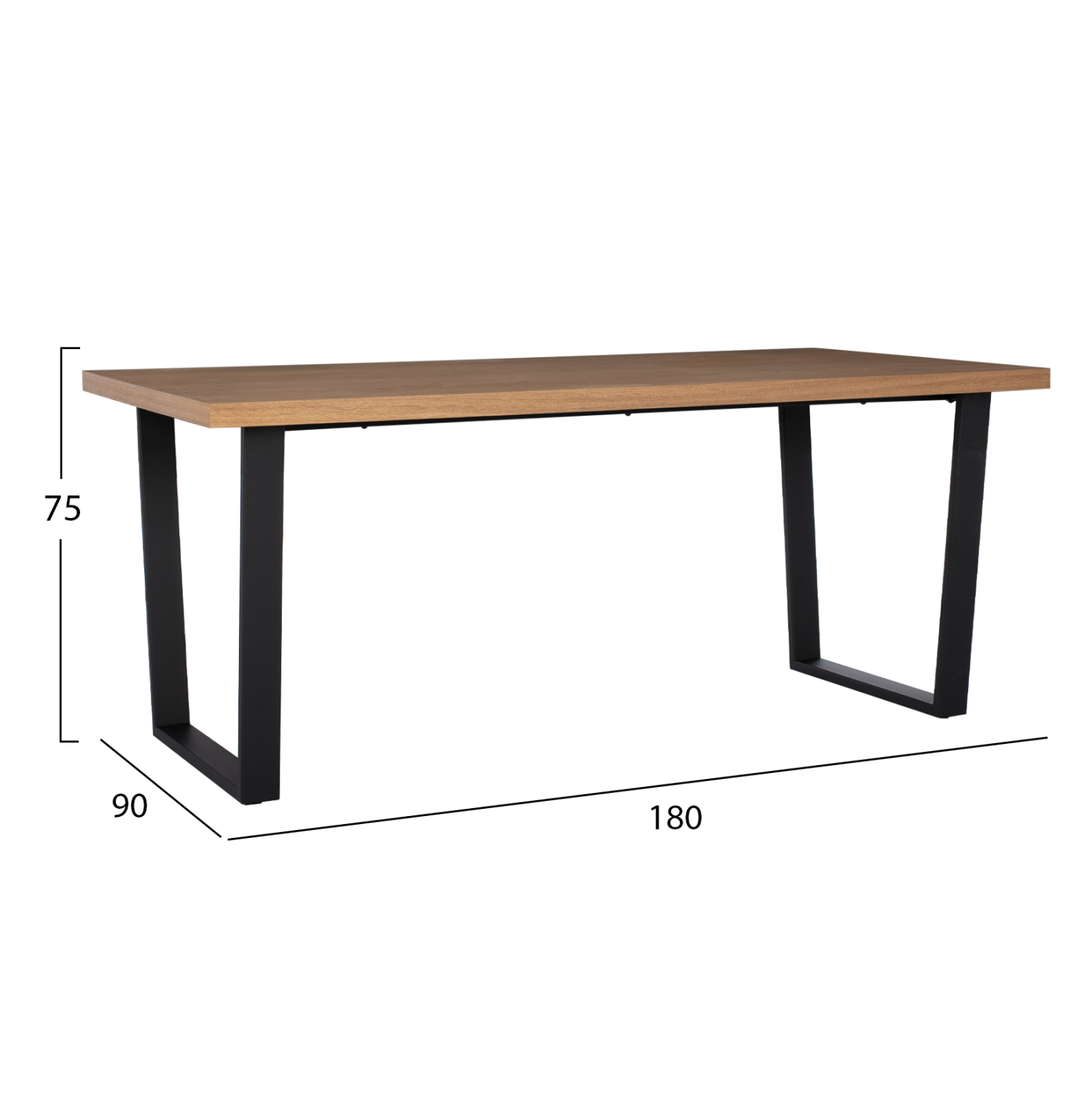 ΤΡΑΠΕΖΙ ΤΡΑΠΕΖΑΡΙΑΣ ΜΕ ΚΑΠΛΑΜΑ ΔΡΥΟΣ ΣΕ ΣΤΥΛ ΡΟΥΣΤΙΚ 180X90X75Yεκ. 40mm ΠΑΧΟΣ FB99012 - Image 2