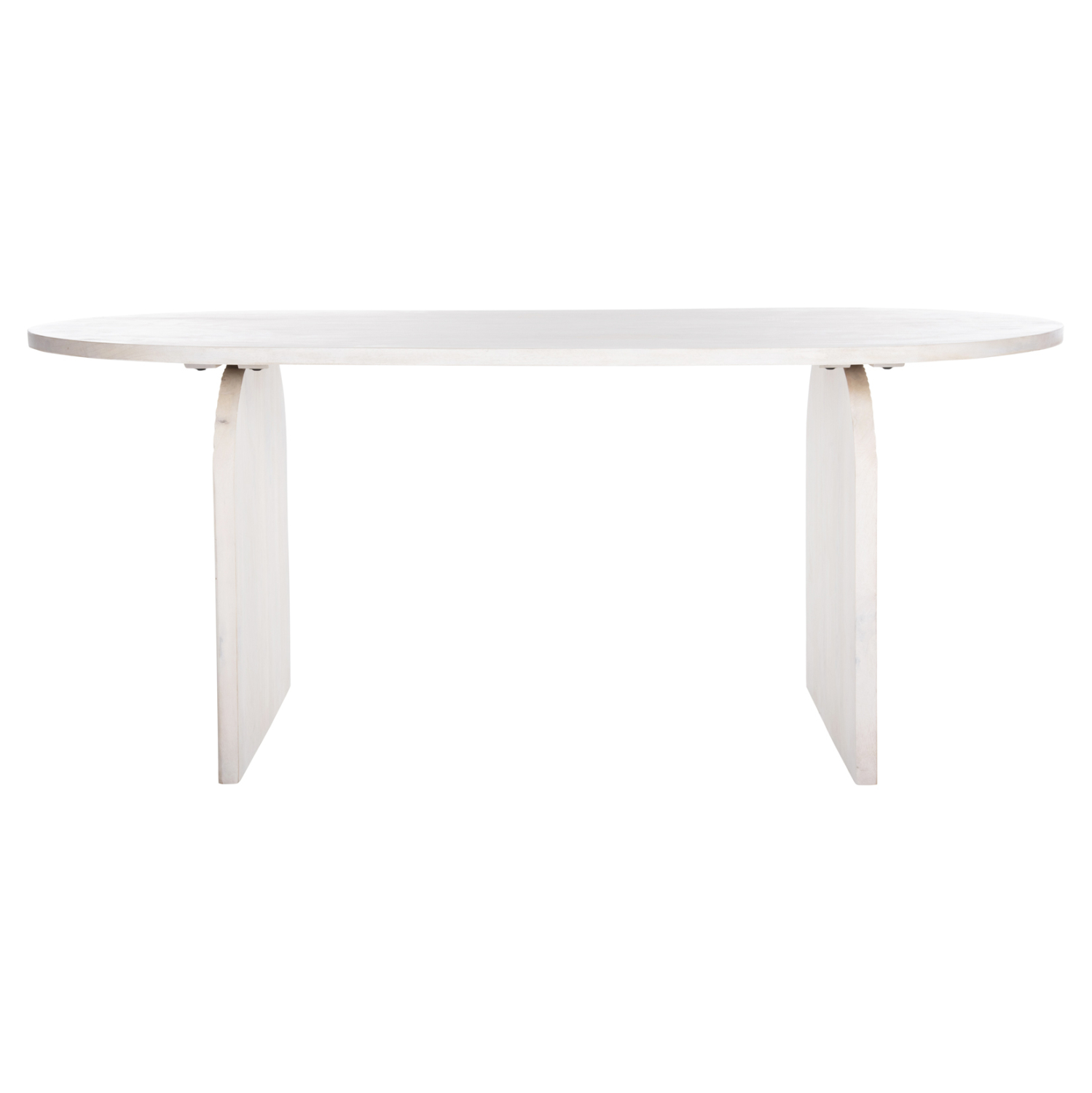 ΤΡΑΠΕΖΙ ΤΡΑΠΕΖΑΡΙΑΣ ΟΒΑΛ FB99690 ΜΑΣΙΦ ΞΥΛΟ MANGO ΣΕ ΛΕΥΚΟ 180,5x90,5x76Υεκ. - Image 4